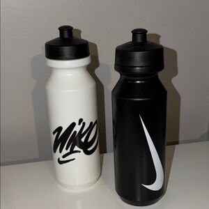 Nike Black & White Swoosh and Script Sport Bottle